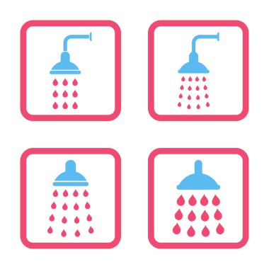 Duş düz kare vektör simgesi