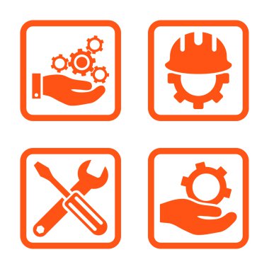 Geliştirme düz kare vektör simgesi