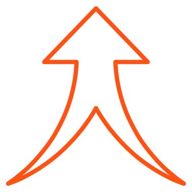 Kontur vektör simge yukarı ok birleştirme