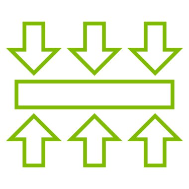 Basınç dikey kontur vektör simgesi