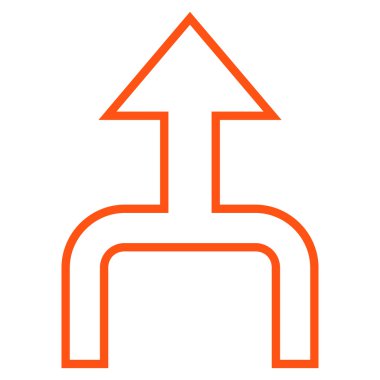 Kontur vektör simge yukarı ok birleştirmek