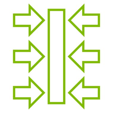 Basınç yatay anahat vektör simgesi