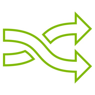 Okları yatay kontur vektör simge mix