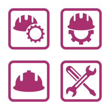 Geliştirme düz kare vektör simgesi