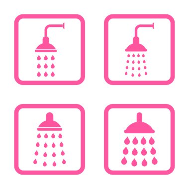 Duş düz kare vektör simgesi