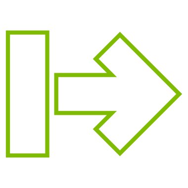 Çekme oku şu ince çizgi vektör simgesi