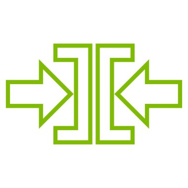 Basınç okları yatay kontur vektör simgesi