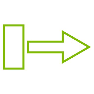 Çekme oku şu kontur vektör simgesi