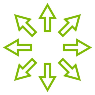 Oklar anahat vektör simgesini genişletin