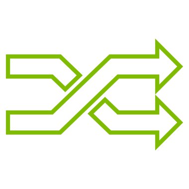 Okları yatay kontur vektör simge mix