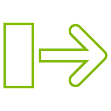 Çekme oku şu kontur vektör simgesi