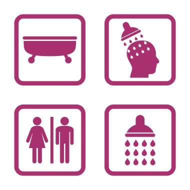 Sıhhi düz kare vektör simgesi