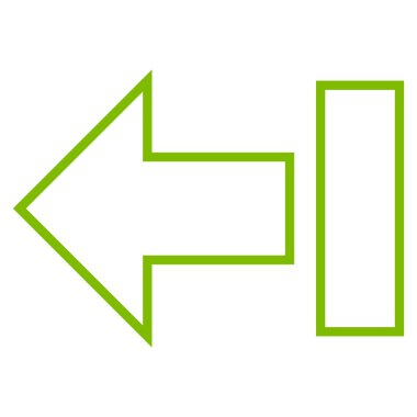 Ok sol ince çizgi vektör simgesi çekin