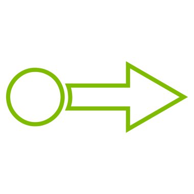 Çekme oku doğru anahat vektör simgesi