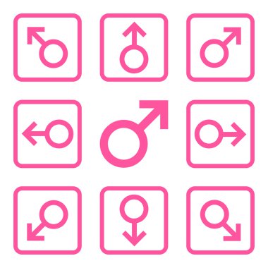 Yön düz kare vektör simgesi