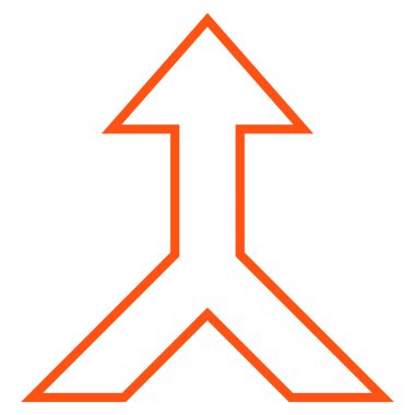 Anahat vektör simge yukarı ok birleştirmek