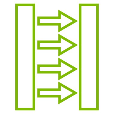 Basınç yatay anahat vektör simgesi