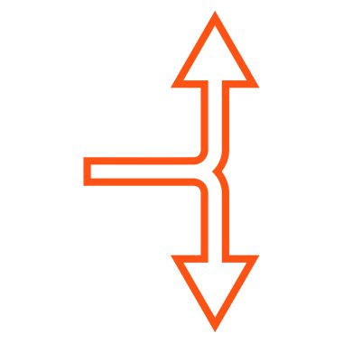 Kontur vektör simgesi aşağı yukarı seçim ok