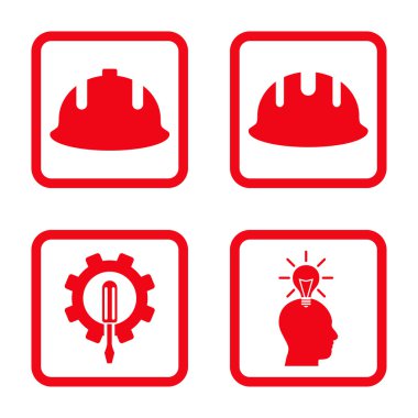 Geliştirme düz kare vektör simgesi