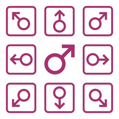 Yön düz kare vektör simgesi