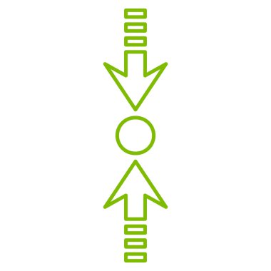 Basınç dikey anahat vektör simgesi