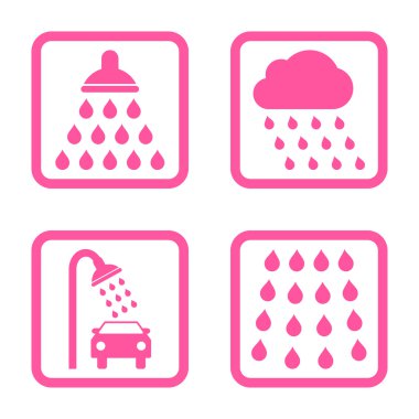 Duş düz kare vektör simgesi