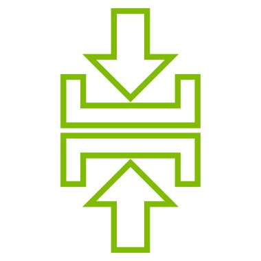 Basınç okları dikey ince çizgi vektör simgesi