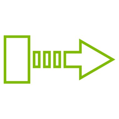 Çekme oku şu kontur vektör simgesi