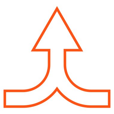 Anahat vektör simge yukarı ok birleştirmek