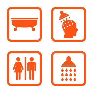 Sıhhi düz kare vektör simgesi