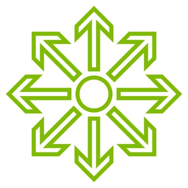 Oklar kontur vektör simge en üst düzeye çıkarmak