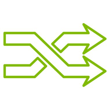 Okları yatay kontur vektör simge mix