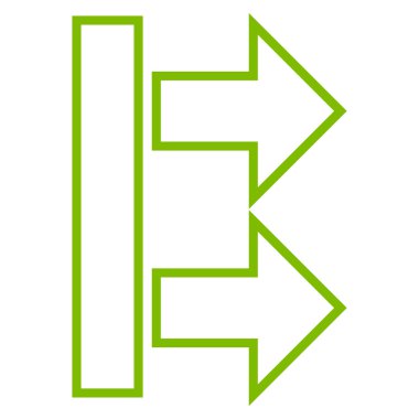 Oklar kontur vektör simgesi sağ hareket