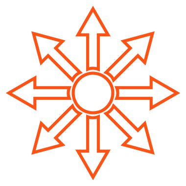 Oklar kontur vektör simgesini genişletin