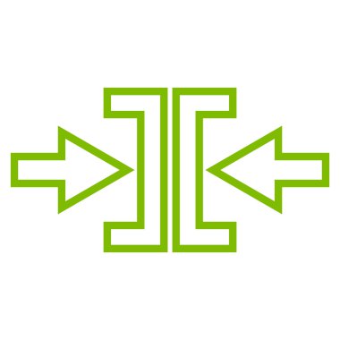 Basınç okları yatay ince çizgi vektör simgesi