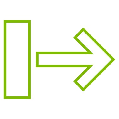 Çekme oku doğru anahat vektör simgesi