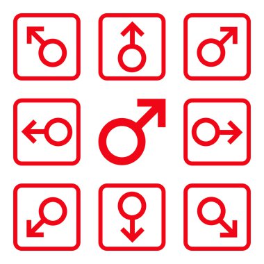 Yön düz kare vektör simgesi