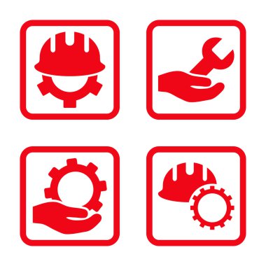 Geliştirme düz kare vektör simgesi