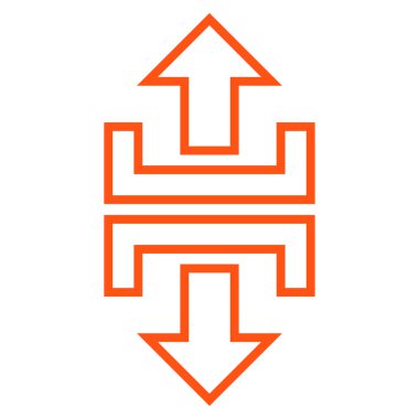 Dikey kontur vektör simgesini genişletin