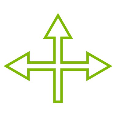 Kavşak okları kontur vektör simgesi