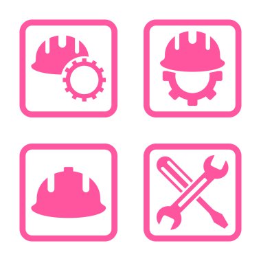 Geliştirme düz kare vektör simgesi