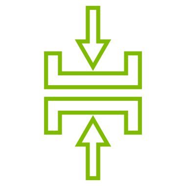 Basınç dikey kontur vektör simgesi