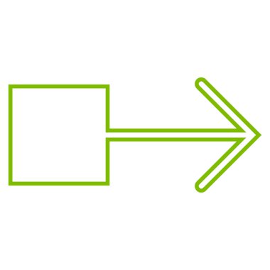 Çekme oku doğru anahat vektör simgesi