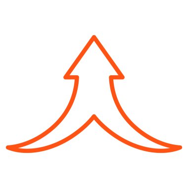 Kontur vektör simge yukarı ok birleştirmek