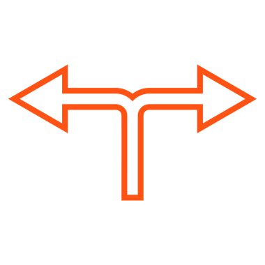 Sol seçim ok sağ kontur vektör simgesi