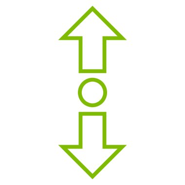 Oklar dikey kontur vektör simgesini genişletin