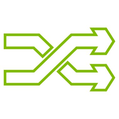 Okları yatay kontur vektör simge mix