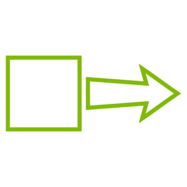 Çekme oku sağ kontur vektör simgesi