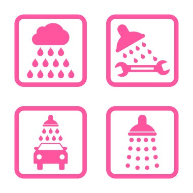 Duş düz kare vektör simgesi