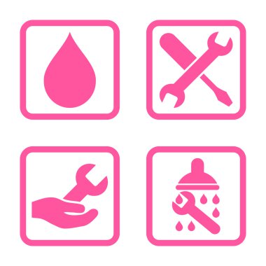 Duş düz kare vektör simgesi